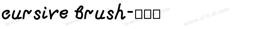 cursive brush字体转换